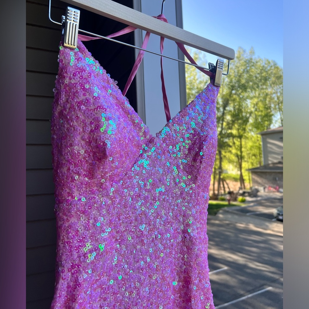 🆕🌸 Midnight Doll Pink Sequin Prom Barbie Formal Gown 5, 11 Adjustable Fit Party - Picture 3 of 13